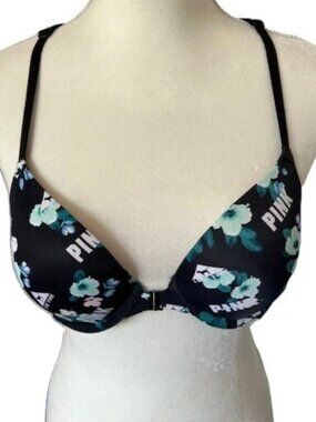 Victoria’s Secret Pink 34B Wear Everywhere Push Up Bra Front Close Racer Back